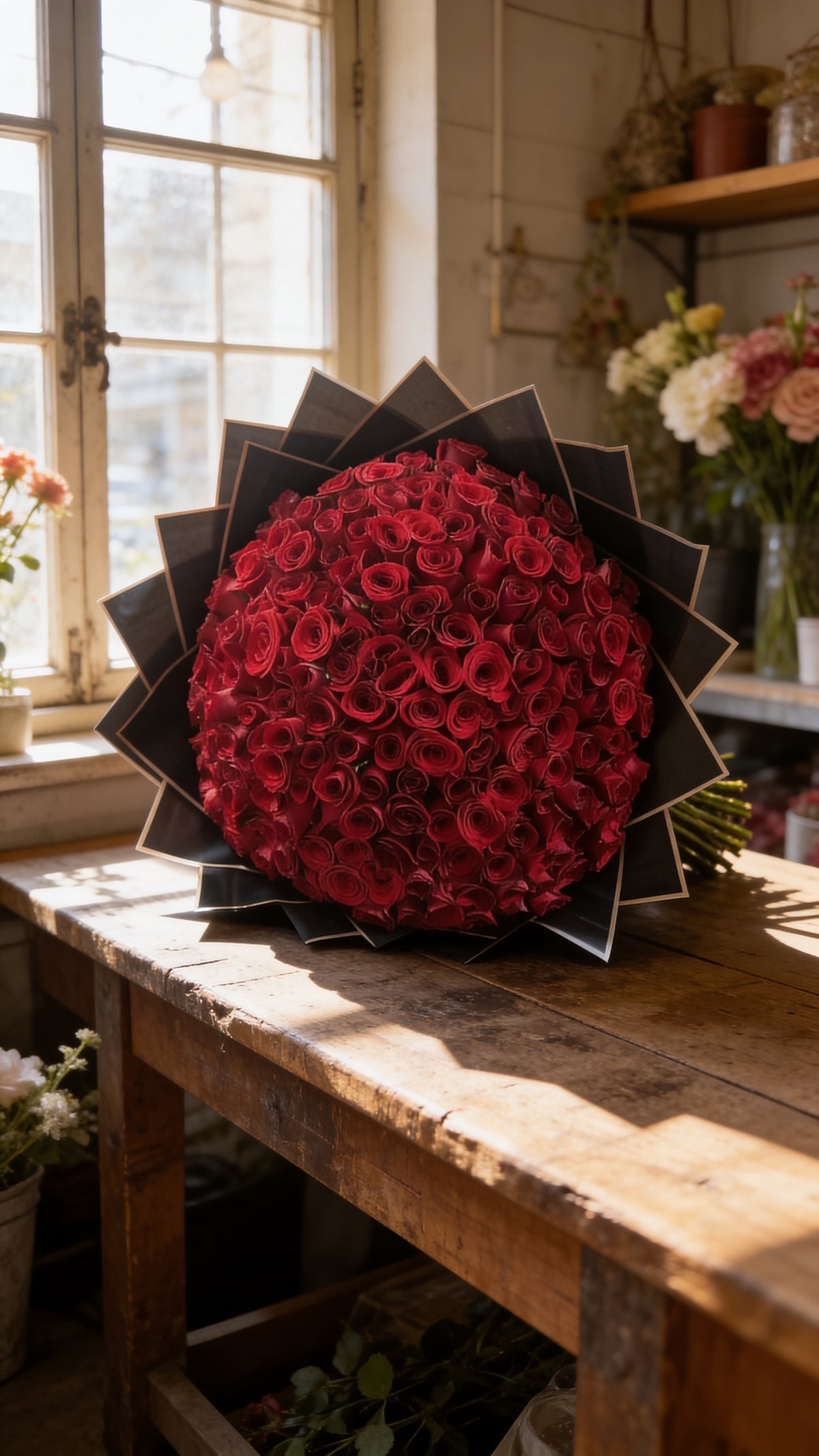 🌸 Ramo Buchón de 100 Rosas Premium - La Regalería