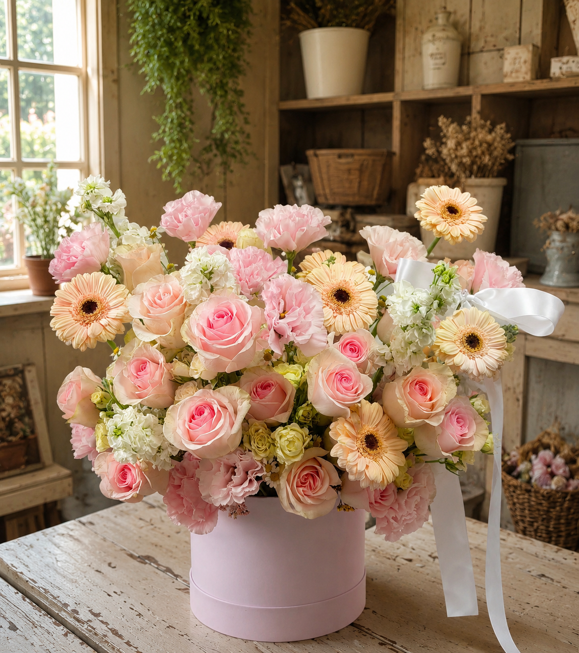 🌸 Caja de Flores Sinfonía Pastel - La Regalería
